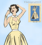 Anne Adams 4501: 1950s Chic Misses Sun Dress Sz 36 B Vintage Sewing Pattern