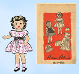 Anne Adams 4576: 1950s Cute 20 Inch Doll Clothes Set Vintage Sewing Pattern