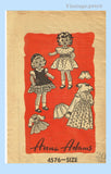 Anne Adams 4576: 1950s Cute 20 Inch Doll Clothes Set Vintage Sewing Pattern