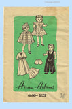 Anne Adams 4600: 1940s Cute 14 Inch Doll Clothes Set Vintage Sewing Pattern