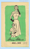 1950s Vintage Anne Adams Pattern 4619 Uncut Misses Cocktail Dress Sz 34 Bust