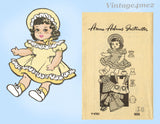 Anne Adams 4783: 1950s Cute 18 Inch Baby Doll Clothes Set Vintage Sewing Pattern