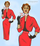 1950s Vintage Anne Adams Sewing Pattern 4860 Misses Bolero Suit Sz 34 Bust