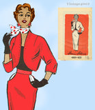 1950s Vintage Anne Adams Sewing Pattern 4860 Misses Bolero Suit Sz 32 Bust