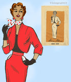 1950s Vintage Anne Adams Sewing Pattern 4860 Misses Bolero Suit Sz 34 Bust