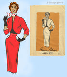 1950s Vintage Anne Adams Sewing Pattern 4860 Misses Bolero Suit Sz 34 Bust