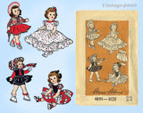 Anne Adams 4895: 1950s Uncut 22 Inch Doll Clothes Set Vintage Sewing Pattern