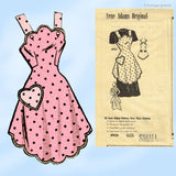 Anne Adams 4904: 1940s Misses Farm Kitchen Apron One Size Vintage Sewing Pattern