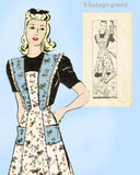 Mail Order 4906: 1940s Farm Kitchen Apron  Vintage Sewing Pattern Anne Adams 38B