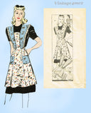 Mail Order 4906: 1940s Farm Kitchen Apron  Vintage Sewing Pattern Anne Adams 38B