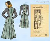 1940s Vintage Anne Adams Sewing Pattern 4906 Misses Peplum Suit Sz 11  UNCUT