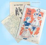 1940s Vintage Anne Adams Sewing Pattern 4917 Uncut Misses Apron Set Sz MED