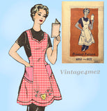 1950s Vintage Anne Adams Sewing Pattern 4950 Uncut Misses Apron Sz 36 to 38 B