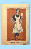 1950s Vintage Anne Adams Sewing Pattern 4950 Uncut Misses Apron Sz 36 to 38 B