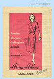 1950s Vintage Anne Adams Sewing Pattern A515 Uncut Misses Designer Dress 32 B