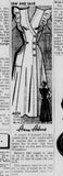 1940s Vintage Misses' Sun Dress Uncut Anne Adams Sewing Pattern 4604 Size 34