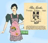 1930s Vintage Alice Brooks Sewing Pattern 5800 Uncut Misses Applique Apron Fits All