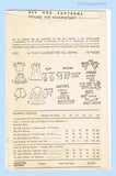 1940s Vintage Advance Sewing Pattern 4421 Charming 25 Inch Doll Clothes Set