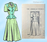 1960s Vintage American Weekly Sewing Pattern 3804 Uncut Misses Suit Sz 38 B