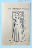 1960s Vintage American Weekly Sewing Pattern 3804 Uncut Misses Suit Sz 38 B