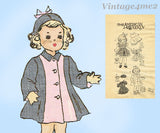 1940s Vintage American Weekly Sewing Pattern 3839 Cute 22in Doll Clothes Set