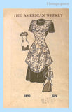 American Weekly 3890: 1940s Misses WWII Apron Sz 36-38 B Vintage Sewing Pattern