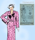 Advance 1143: 1930s Uncut Misses Dress & Jacket 36B Vintage Sewing Pattern