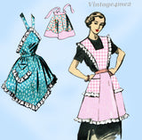 1940s Vintage Advance Sewing Pattern 5286 Misses Full or Half Apron Med