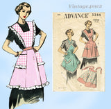 1940s Vintage Advance Sewing Pattern 5286 Misses Full or Half Apron Med