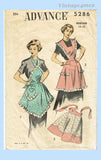 1940s Vintage Advance Sewing Pattern 5286 Misses Full or Half Apron Med