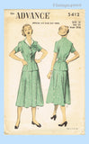 Advance 5412: 1950s Uncut Misses 4H Uniform Dress Sz 32 B Vintage Sewing Pattern