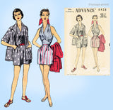 Advance 6428: 1950s Misses Halter Top & Shorts Sz 35 B Vintage Sewing Pattern