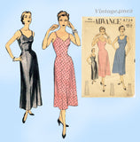 Advance 6734: 1950s Uncut Misses Slip Size 34 Bust Vintage Sewing Pattern