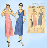 Advance 6734: 1950s Uncut Misses Slip Size 34 Bust Vintage Sewing Pattern