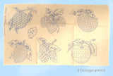 1930s Betty Burton 1932 Uncut Kitchen Veggie  Embroidery Transfer Cutest Ever