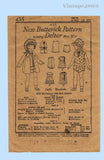 1930s Vintage Butterick Sewing Pattern 435 Rare 16 in Patsy Doll Clothes Set