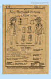 1930s Vintage Butterick Sewing Pattern 435 Rare 22 in Patsy Doll Clothes Set