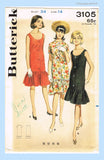 1960s Vintage Butterick Sewing Pattern 3105 Uncut Flounced Sheets Misses 34 Bust