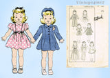 1930s Vintage Butterick Sewing Pattern 456 Sweet 14in Little Girl Doll Clothes Set