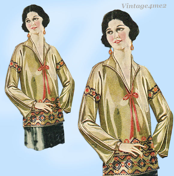 Butterick 4696: 1920s Misses Blouse w Split Sleeve 38B Vintage Sewing Pattern