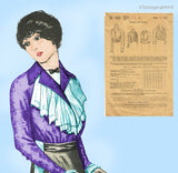 Butterick 5653: 1920s Misses Edwardian Blouse Waist 38 B Vintage Sewing Pattern