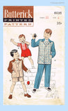 1950s Vintage Butterick Sewing Pattern 6035 Uncut Toddler Boys Suit Size 4