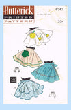 1950s Vintage Butterick Sewing Pattern 6745 Easy Misses Cocktail Apron Fits All