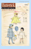 1950s Vintage Butterick Sewing Pattern 6240 Darling Baby Girls Coat & Bonnet