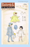 1950s Vintage Butterick Sewing Pattern 6240 Darling Baby Girls Coat & Bonnet