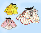 1950s Vintage Butterick Sewing Pattern 6743 Easy Misses Cocktail Apron Fits All