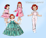 1950s Vintage Butterick Sewing Pattern 7973 Sweet 16-17 Inch Little Doll Clothes