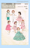 1950s Vintage Butterick Sewing Pattern 7973 Sweet 16-17 Inch Little Doll Clothes