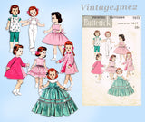 1950s Vintage Butterick Sewing Pattern 7973 Sweet 16-17 Inch Little Doll Clothes