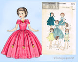 1950s Vintage Butterick Sewing Pattern 7974 15 inch Sweet Sue Doll Clothes